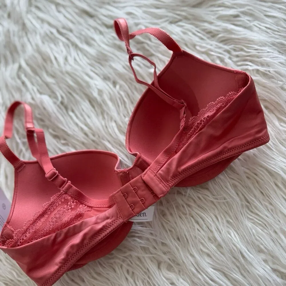 Auden Daydream Demi Coverage Light Lift T-shirt Bra Faded Rose Size 32C